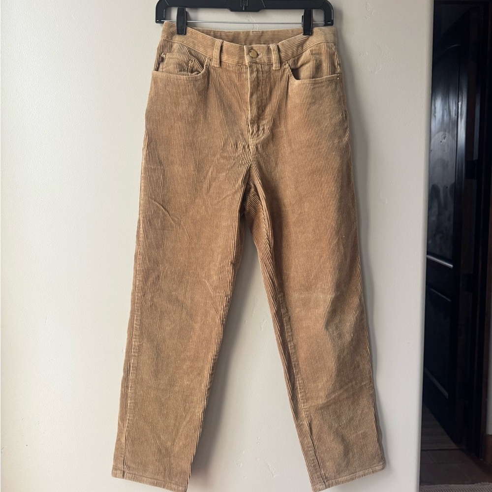 Ralph Lauren Corduroy Pants 8P Camel Straight Leg Preppy Academia Cottagecore
